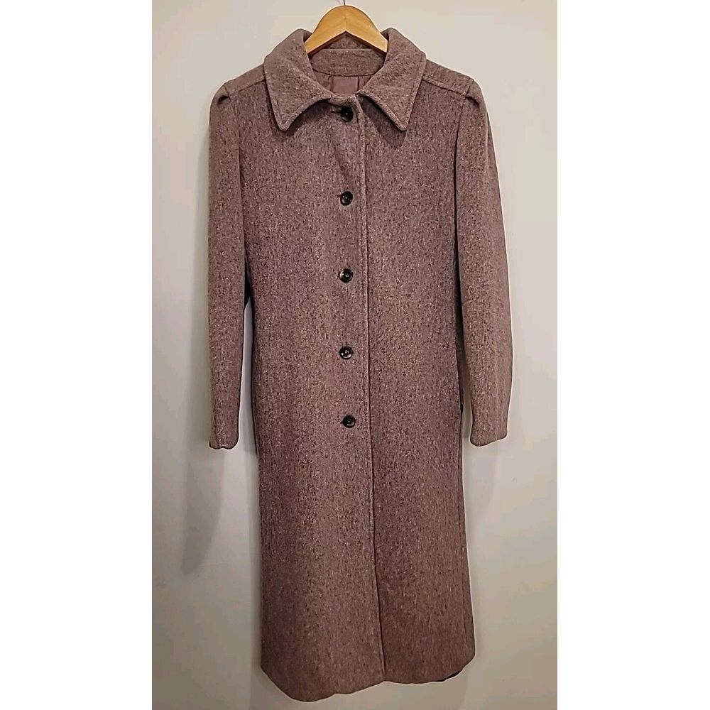 Vintage Women's Ms. Freddi‎ Long Wool Trenchcoat Small Medium Jacket Peacoat